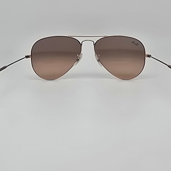 Ray-Ban RB3025 001/3E Aviator Gradient Gold Frame Silver Pink Mirror Sunglasses - Picture 4 of 15